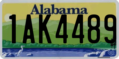 AL license plate 1AK4489