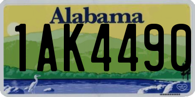 AL license plate 1AK4490