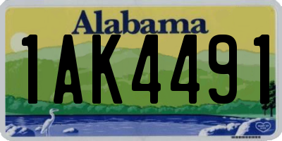 AL license plate 1AK4491