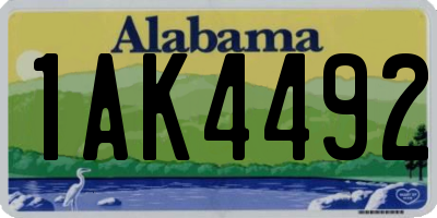 AL license plate 1AK4492