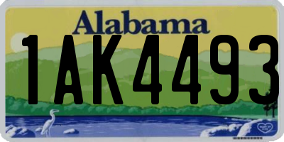AL license plate 1AK4493