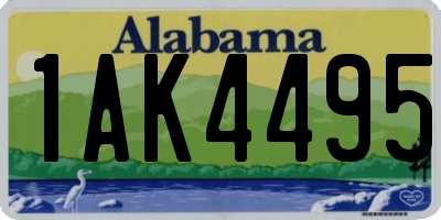 AL license plate 1AK4495
