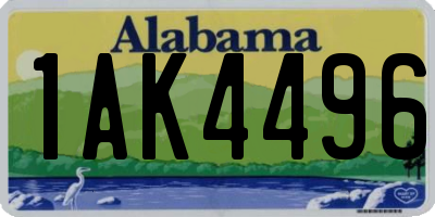 AL license plate 1AK4496