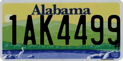 AL license plate 1AK4499
