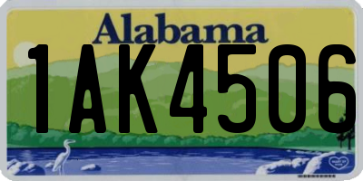 AL license plate 1AK4506