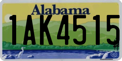 AL license plate 1AK4515