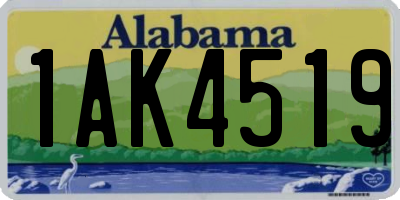 AL license plate 1AK4519