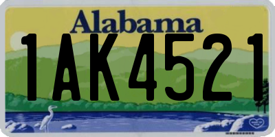 AL license plate 1AK4521