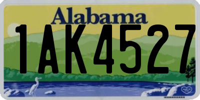 AL license plate 1AK4527