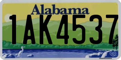 AL license plate 1AK4537