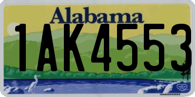 AL license plate 1AK4553