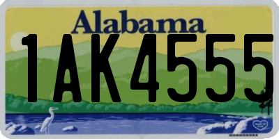 AL license plate 1AK4555