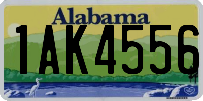 AL license plate 1AK4556