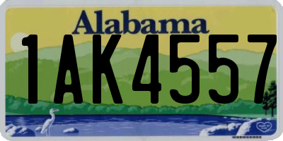 AL license plate 1AK4557