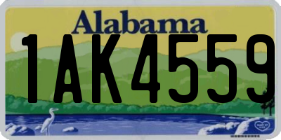 AL license plate 1AK4559