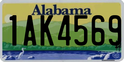 AL license plate 1AK4569