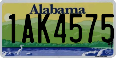 AL license plate 1AK4575