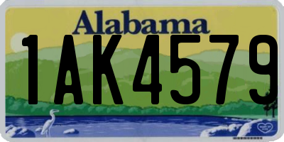 AL license plate 1AK4579