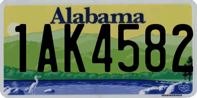 AL license plate 1AK4582