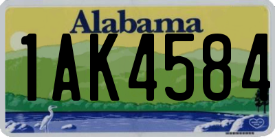 AL license plate 1AK4584