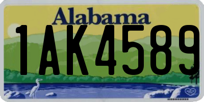 AL license plate 1AK4589