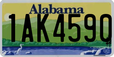 AL license plate 1AK4590