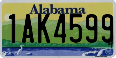 AL license plate 1AK4599