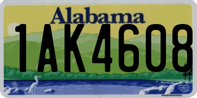 AL license plate 1AK4608
