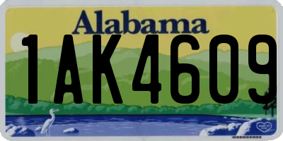 AL license plate 1AK4609