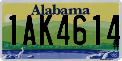 AL license plate 1AK4614