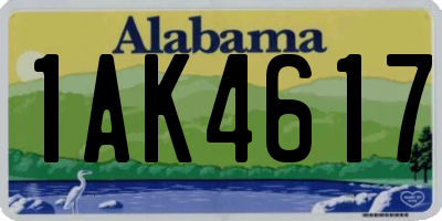 AL license plate 1AK4617