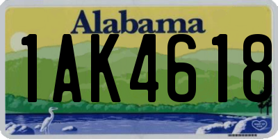 AL license plate 1AK4618