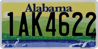 AL license plate 1AK4622
