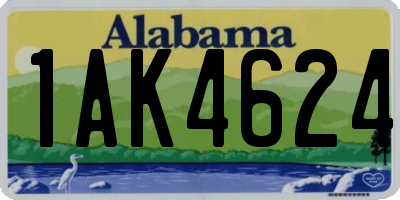AL license plate 1AK4624