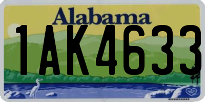 AL license plate 1AK4633