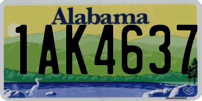 AL license plate 1AK4637