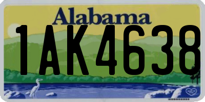 AL license plate 1AK4638