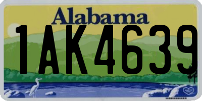 AL license plate 1AK4639
