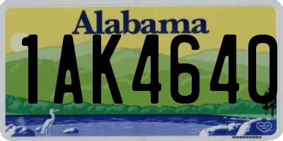 AL license plate 1AK4640