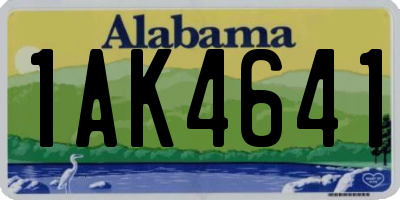 AL license plate 1AK4641