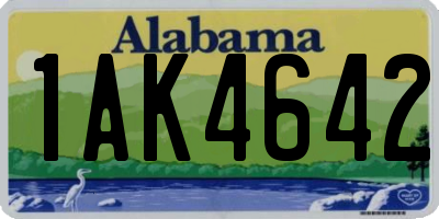 AL license plate 1AK4642