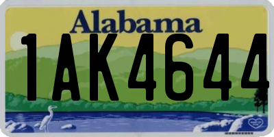 AL license plate 1AK4644