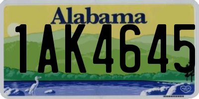 AL license plate 1AK4645