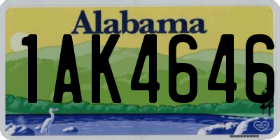 AL license plate 1AK4646