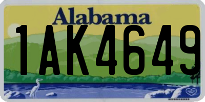 AL license plate 1AK4649
