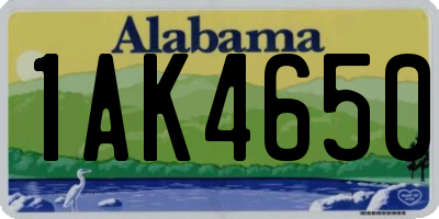 AL license plate 1AK4650