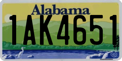 AL license plate 1AK4651