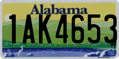AL license plate 1AK4653