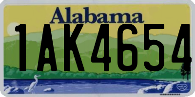 AL license plate 1AK4654