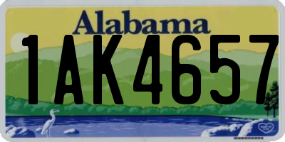 AL license plate 1AK4657
